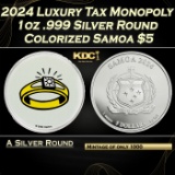 2024 Luxury Tax Monopoly 1oz .999 Silver Round Colorized Samoa Round