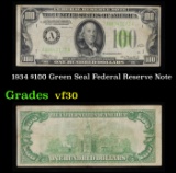 1934 $100 Green Seal Federal Reserve Note Grades vf++