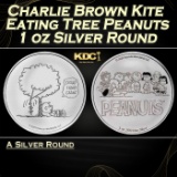 Charlie Brown Kite Eating Tree Peanuts Style - 1 oz Silver Round Round