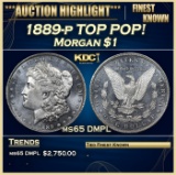 1889-p Morgan Dollar TOP POP! 1 ms65 DMPL SEGS