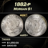 1882-p Morgan Dollar $1 Grades ms65+