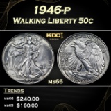 1946-p Walking Liberty Half Dollar 50c Grades ms66