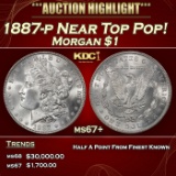 1887-p Morgan Dollar Near Top Pop! $1 ms67+ SEGS