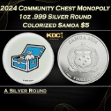 2024 Community Chest Monopoly 1oz .999 Silver Round Colorized Samoa Round