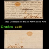 1863 Confederate States $60 Cotton Note Grades Choice AU/BU Slider