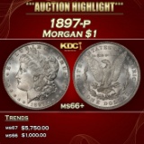 1897-p Morgan Dollar $1 ms66+ SEGS