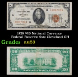 1929 $20 Green Seal Federal Reserve Note Grades Select AU Cleveland