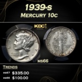 PCGS 1939-s Mercury Dime 10c ms66 PCGS