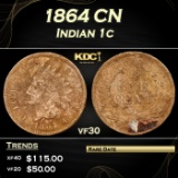 1864 CN Indian Cent 1c Grades vf30