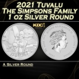 2021 Tuvalu The Simpsons Family - 1 oz Silver Round Round