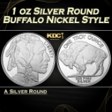 1 oz Silver Round - Buffalo Nickle Style Round