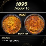 1895 Indian Cent 1c ms64 rd ACG