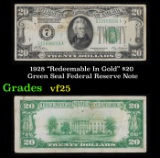 1928 $20 Green Seal Federal Reserve Note 