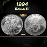 1994 Silver Eagle Dollar $1 Grades unc
