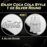 Enjoy Coca Cola Style - 1 oz Silver Round Round