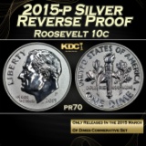 2015-p Proof Roosevelt Dime Silver Reverse Proof 10c pr70 SEGS