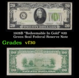 1928B $20 Green Seal Federal Reserve Note 