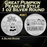 Great Pumpkin Peanuts Style - 1 oz Silver Round Round