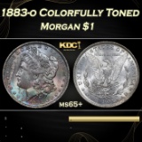 1883-o Morgan Dollar Colorfully Toned 1 Grades ms65+