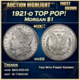 1921-d Morgan Dollar TOP POP! $1 ms68 SEGS