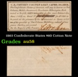 1863 Confederate States $60 Cotton Note Grades Choice AU/BU Slider