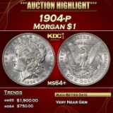 1904-p Morgan Dollar $1 ms64+ SEGS