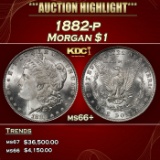 1882-p Morgan Dollar $1 ms66+ SEGS