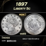 ***Auction Highlight*** 1897 Liberty Nickel 5c Graded ms65 USCG (fc)