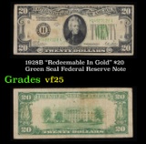 1928B $20 Green Seal Federal Reserve Note 
