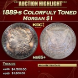 1889-s Morgan Dollar Colorfuly Toned 1 ms65+ SEGS