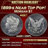 1899-s Morgan Dollar Near Top Pop! $1 Grades ms65+ DMPL