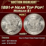 1891-p Morgan Dollar Near Top Pop! $1 ms66+ SEGS