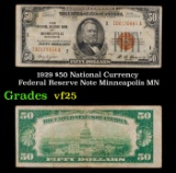 1929 $50 Green Seal Federal Reserve Note Grades vf+ Minneapolis