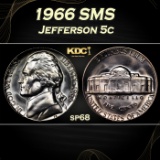 1966 SMS Jefferson Nickel 5c Grades sp68