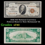 1929 $10 Green Seal Federal Reseve Note Grades xf Richmond