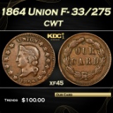 1864 Union Civil War Token F- 33/275 1c Grades xf45