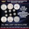 1964-2022 6 Coin Washington Quarter Type Set Uncirculated