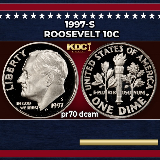 1997-s Proof Roosevelt Dime 10c pr70 dcam SEGS