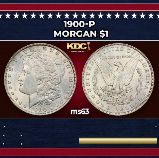 1900-p Morgan Dollar $1 Grades ms63