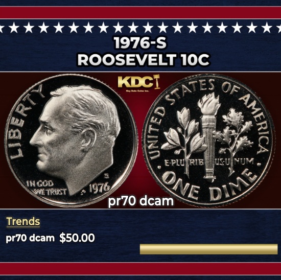 1976-s Proof Roosevelt Dime 10c pr70 dcam SEGS