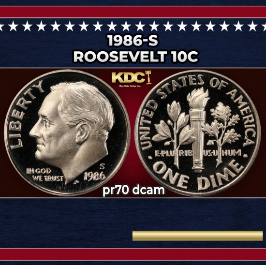 1986-s Proof Roosevelt Dime 10c pr70 dcam SEGS