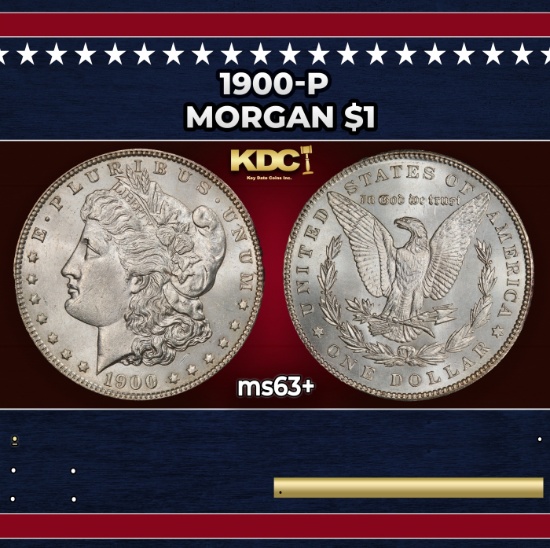 1900-p Morgan Dollar $1 Grades ms63+