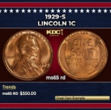 1929-s Lincoln Cent 1c Grades ms65 rd