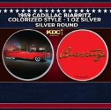 1959 Cadillac Biarritz Colorized Style - 1 oz Silver Round Round