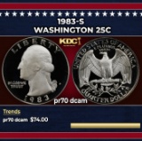 1983-s Proof Washington Quarter 25c pr70 dcam SEGS