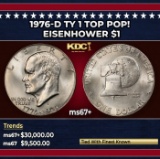 1976-d Ty 1 Eisenhower Dollar TOP POP! $1 ms67+ SEGS