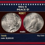 1924-s Peace Dollar $1 ms64 SEGS