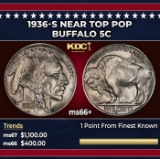 1936-s Buffalo Nickel Near Top Pop 5c ms66+ SEGS