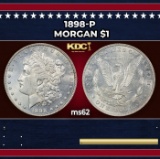1898-p Morgan Dollar $1 Grades ms62