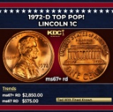 1972-d Lincoln Cent TOP POP! 1c ms67+ rd SEGS